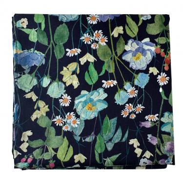ハンカチ フェアリーテイル・フォレスト ネイビー フローレットロンドン
