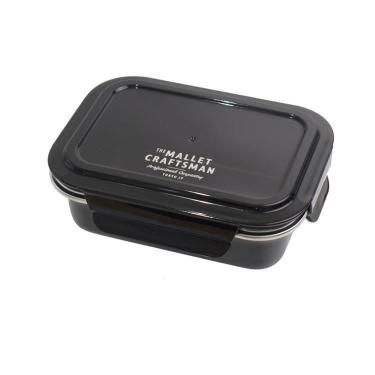 ステンレス4点ロックランチコンテナM 640ml ブラック お弁当箱