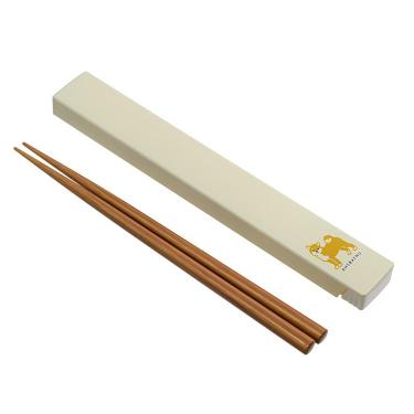 きちじつ ボックス入り箸&箸ケース 19.5cm I柴犬