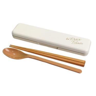 抗菌コンビセット 箸・スプーン各18cm ホワイト