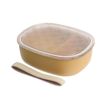 クリア一段弁当 610ml ゴールド お弁当箱