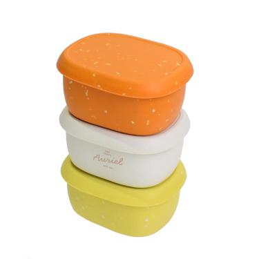 シリコンフコンテナ3Pセット M210ml オレンジ