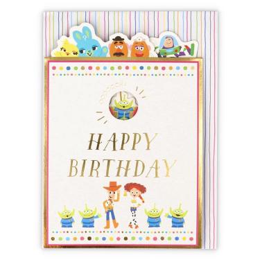 グリーティングカード 誕生お祝い 立体 トイストーリー イチゴケーキ