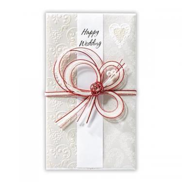 ご結婚御祝金封 エンボスハート ホワイト