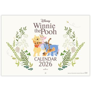 2026年1月始まりカレンダー 壁掛け 二つ折り 大 ディズニー くまのプーさん