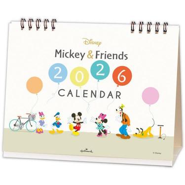 2026年1月始まりカレンダー 卓上 ディズニー ミッキー