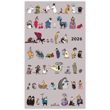 2025年10月始まり手帳 月間 B7 スリム ムーミン 80周年仲間たち