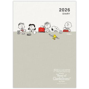 2025年12月始まり手帳 月間 A5 ファミリー スヌーピー 仲間とごはんの時間