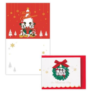 クリスマスミニカード ディズニー ミッキー&ミニー リース