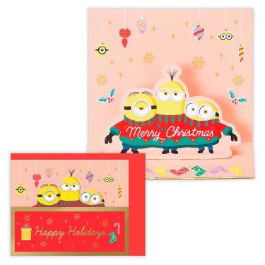 クリスマスミニカード ポップアップ ミニオンズ みんなでクリスマス