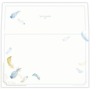 お仕事で使う3行お手紙 封筒 フェザー