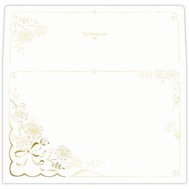 お仕事で使う3行お手紙 封筒 フラワー