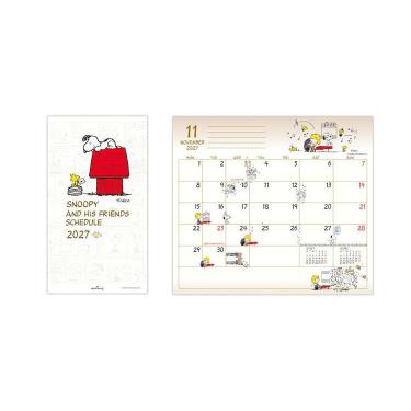 2026年10月始まり手帳 月間 B7スリム スヌーピー 犬小屋