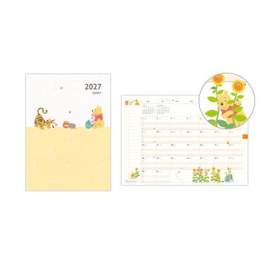 2026年12月始まり手帳 月間 A5 ディズニー くまのプーさん