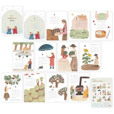 2026年1月始まりカレンダー 壁掛け ネクタイ