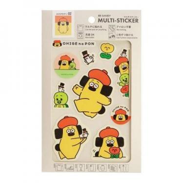 マルチステッカー おひげのポン ポンちゃんなかまたち