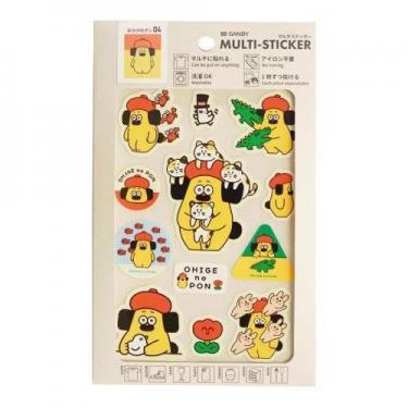 マルチステッカー おひげのポン ポンちゃんとどうぶつ