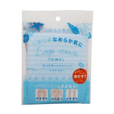 ループオーシャンタオル 13×90cm ブルー