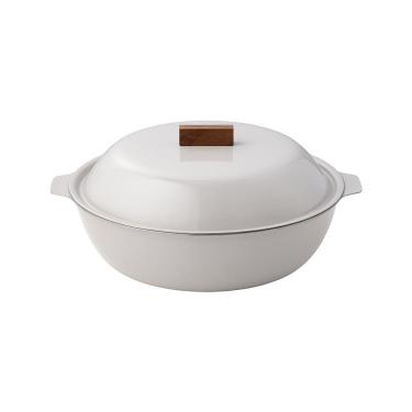 KAKOMI 琺瑯鍋 27cm 3~4人用 IH・直火対応 サンドベージュ