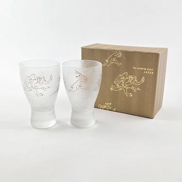プレミアム鳥獣戯画酒グラスペアセット 各100ml