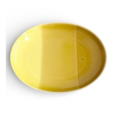 Duo Doux 20 楕円浅皿 イエロー/ブラウン