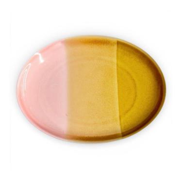 Duo Doux 20 楕円浅皿 ピンク/ブラウン