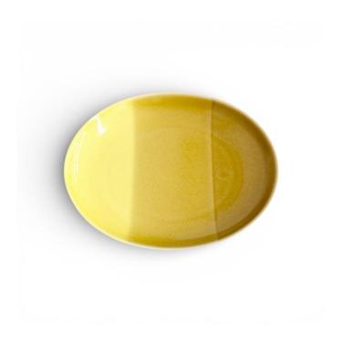 Duo Doux 15 楕円浅皿 イエロー/ブラウン