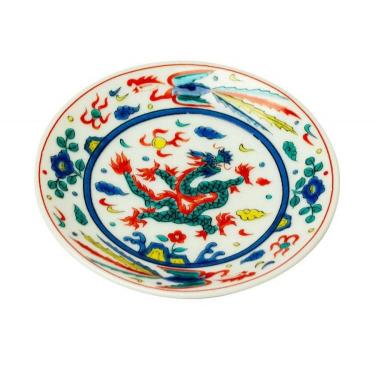 縁起 豆皿 万暦五彩龍