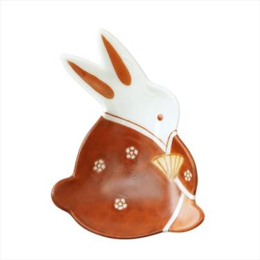 花小紋女雛 うさぎ豆小皿