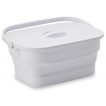 折りたためるつけ置き洗いバケツ 7L ホワイト