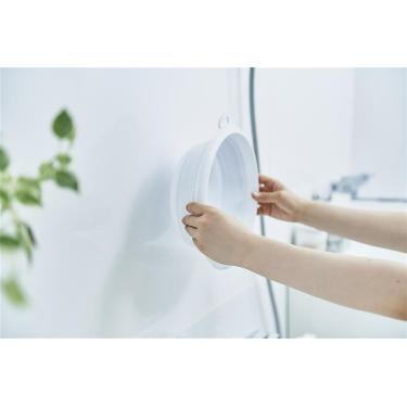 折り畳める湯おけ マグネット付 2.5L ホワイト