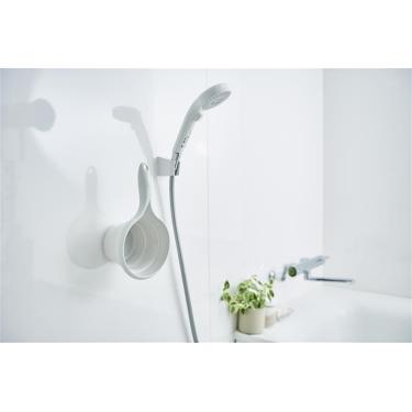 折り畳める手おけ マグネット付 1.2L グレー