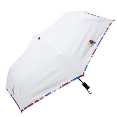 折りたたみ傘 晴雨兼用 自動開閉 ミャクミャクワールド ホワイト