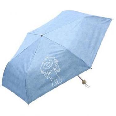 折りたたみ傘 晴雨兼用 ミャクミャク 生地風 ブルー