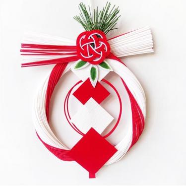 紅白 水引 リース 笹御幣