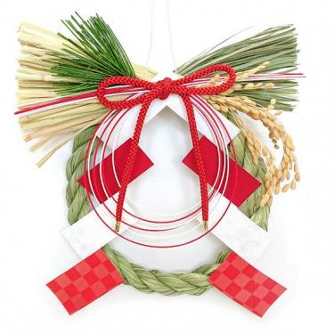 越後 稲わら飾り 紅白 御幣