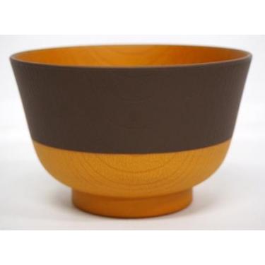 やさしい彩り 抗菌汁椀 くるみ色 330ml