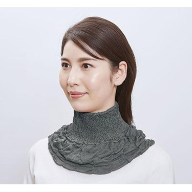 しっとりシルク ネックカバー グレー