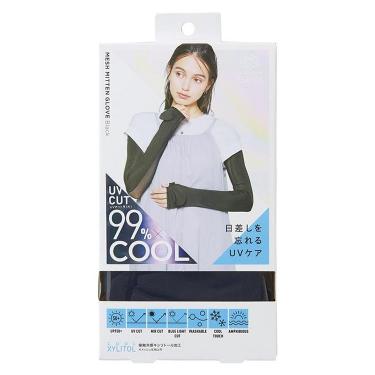 COOLメッシュ指ぬきグローブ ブラック