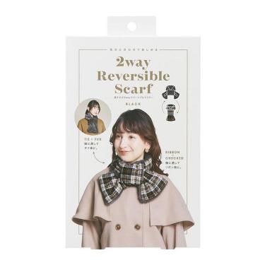 通すだけ2wayリバーシブルマフラー ブラック