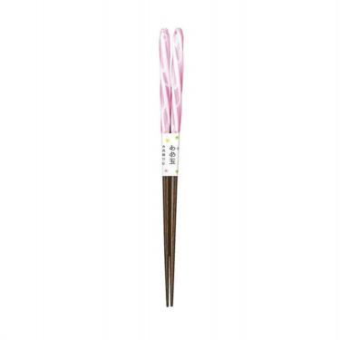 食洗箸 あめ玉ネジリ 23cm ピンク