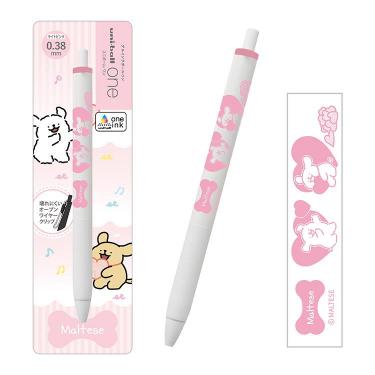 ユニボールワン ボールペン 0.38mm ゲルインク モルチーズ ライトピンク