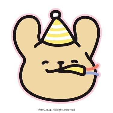 Maltese ワッペンステッカー レトリバー HAPPY！