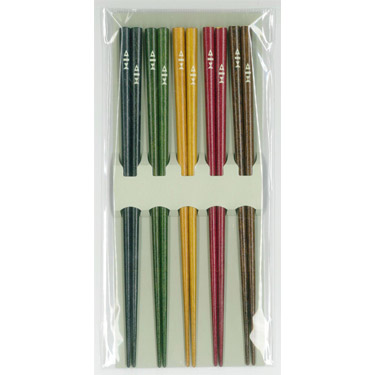 客用箸 ボーダーフィッシュ 23cm 5全入り