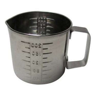 ステンレス 口付 計量水マス シルバー 200cc 一菱金属