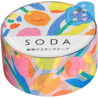 透明マスキングテープ SODA（ソーダ）20mm幅 チューリップ