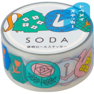 透明マスキングテープ SODA（ソーダ）20mm幅 ピンバッジ