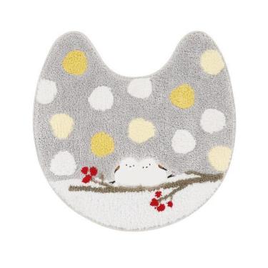 シマエナガちゃん トイレマット グレー