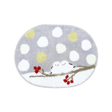 シマエナガちゃん フロアマット グレー