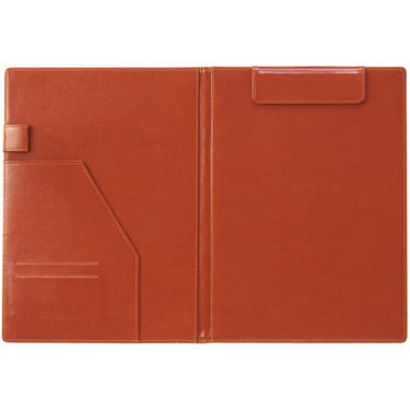 クリップファイル ブラウン